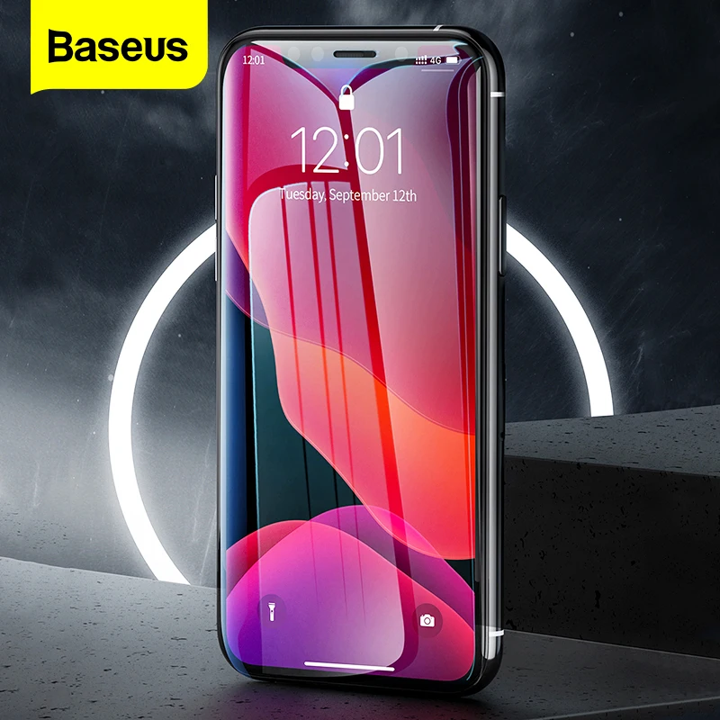 Baseus 2Pcs 0.3mm Screen Protector For iPhone 12 11 Pro Xs Max Xr X Full Cover Protective Tempered Glass For iPhone 12 Pro Max afbeelding