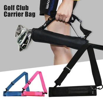 

Magic Sticker Rod Holder Course Training Portable Small Golf Club Carrier Bag For Driving Range Travel Gift Adjustable Strap