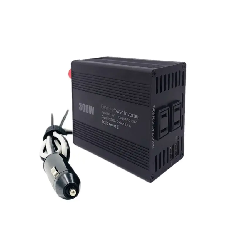 Автомобильный инвертор 300 Вт двойной USB DC12-AC110V/220 В адаптер зарядного устройства