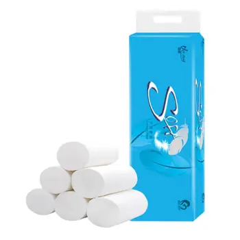

1 Mention White toilet paper soft absorbent high-quality toilet paper 4 lay Toilet Paper Home Kitchen Toilet Tissue roll paper