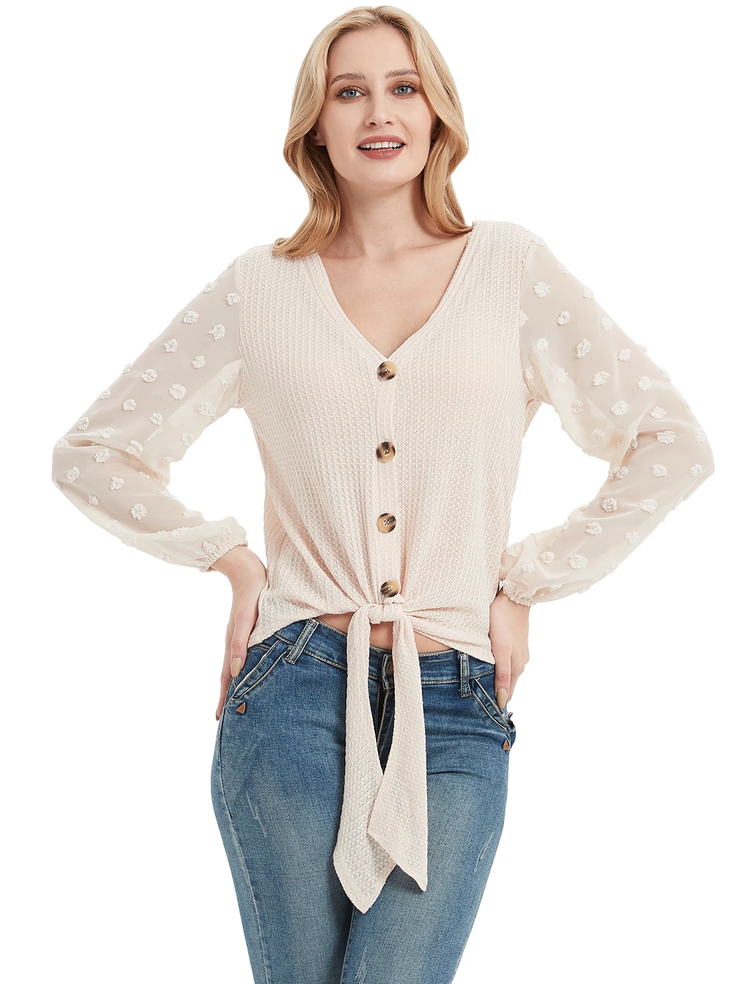 

New 2021 Winter Spring Women's Sweaters V-Neck Buttons Pullover Oversized Belt Fashionable Lace Long Sleeve Lady Knitwears