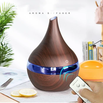 

300ml USB Air humidifier Remote Aroma air diffuser wood Ultrasonic Essential oil Aromatherapy cool mist maker for room home