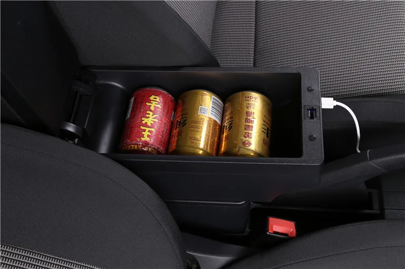 For Lada Granta armrest box armrest universal car center console modification accessories double raised with USB