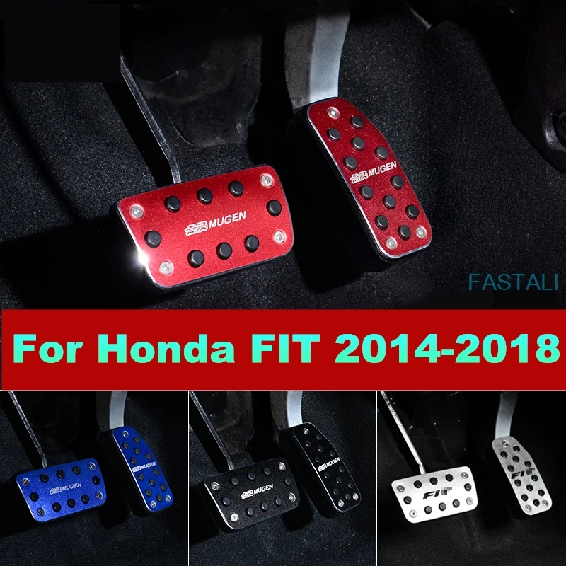 Для Honda FIT JAZZ- педаль дроссельной заслонки Пробивка педаль тормоза Нескользящая износостойкая отделка автомобиля из алюминиевого сплава