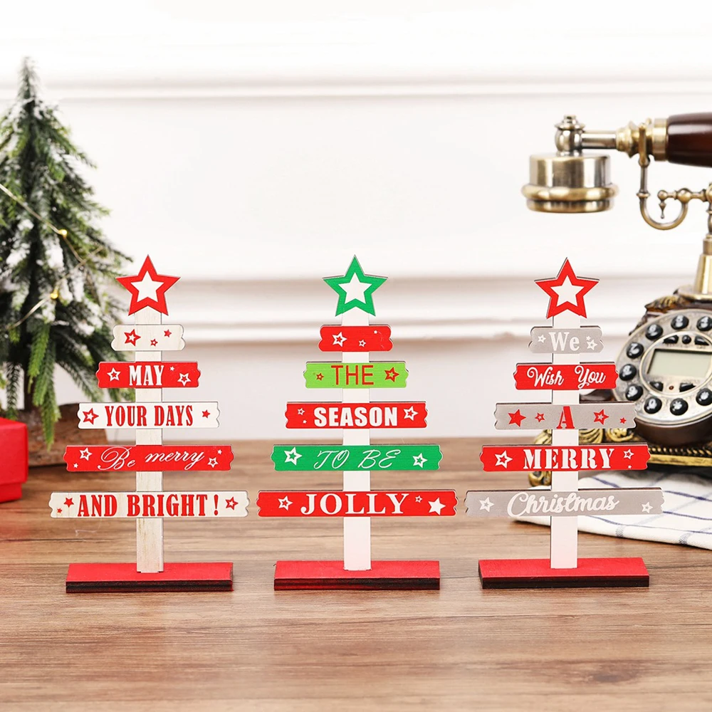 Год Deco Noel подарок Natal DIY рождественская елка Декор Деревянные Подвески, подвесные украшения Рождественские украшения для дома