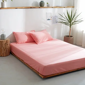 

1pcs Solid Colour Bed Sheets Flat Single Double Various Plant Patterns Bed Cover Print Flat Bed Sheets No Pillowcase