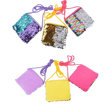 

New Fashion Mermaid Sequins Coin Purse Wallet Kids Girl Glittering Purse Women Handbag Party Zipper Clutch Bag Earphone Package