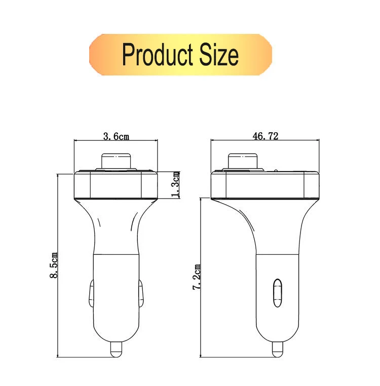 JINSERTA Bluetooth 5.0 FM Transmitter Car Handsfree Calling Dual USB Charger Support U Disk/ TF Card Mp3 Music Player