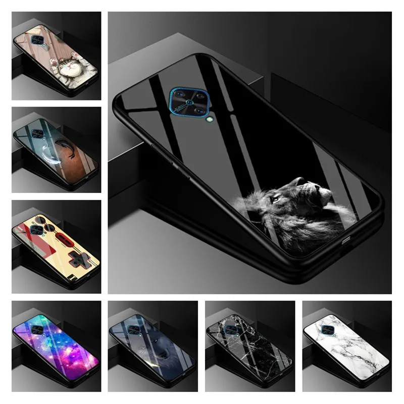 Premium Tempered Glass Back Case with Soft Bumper