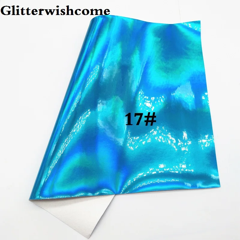 17 Glitterwishcome 21X29 см A4 размер винил для бантов Cuero Sintetico гладкая Переливающаяся кожа Fabirc винил для бантов, GM017A - Цвет: 17