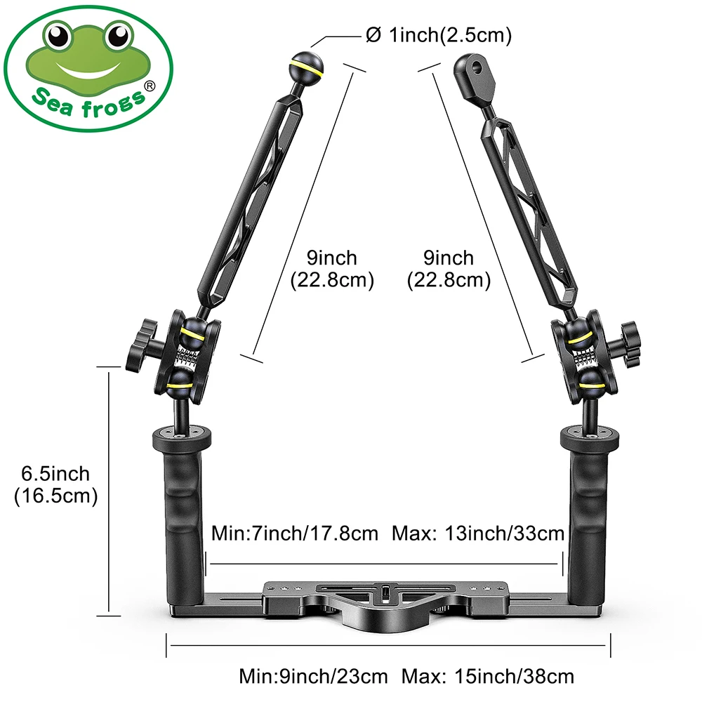 Seafrogs Diving Camera Handle Tray Set Flex Arm Bracket Handheld