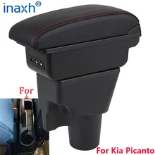 Accoudoir de voiture avec boîte de rangement USB, pour Kia Picanto 3X Line, détails intérieurs, pièces de rénovation, accessoires de voiture