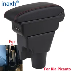 Reposabrazos para Kia Picanto 3X Line, caja de almacenamiento con reposabrazos, detalles interiores, piezas de reacondicionamiento, accesorios para coche, USB