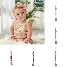 Sucette en forme de coeur pour bébé, chaîne de sucette en Silicone de qualité alimentaire, perles attache sucette, anneau de dentition infantile, accessoires pour bébé 