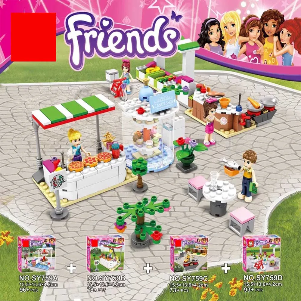 New 4 In 1 lot The Heartlake City Resort Street View Houses Emma Mia Building Blocks 2