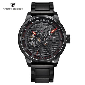 

PAGANI DESIGN Skeleton Automatic Self-Wind Mechanical Wristwatches Business Clock Fashion Stainless Steel Men Watch reloj hombre