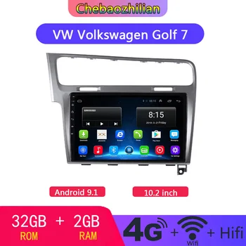 

10.2 inch Android 9.1 Car Radio DVD multimedia Player GPS Sat Navigation For VW Volkswagen Golf 7 2013-2015 Wifi Bluetooth 32G