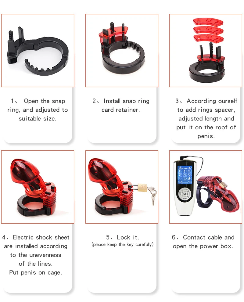 Electro Sex Toys Electric Sex Toys Penis Rings BDSM Electro Shock CB6000 Chastity Cock Cage E-stim Penis Ring Anal Plug Massage Pad USB chargeable Host Medical Sex Toy For Men