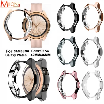 

Electroplated Case For Samsung Gear S3 S4 Galaxy Watch 46mm 42mm Soft TPU All-Around Protective Bumper Frame Edges Around