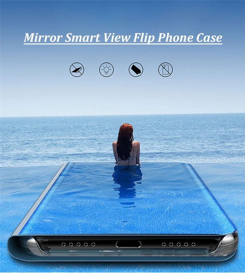 silicone case for samsung Smart Mirror Case For Samsung Galaxy S20 Ultra S10 S8 S9 Note 8 9 10 Plus A10 A20 A30 A40 A50 A70 A80 A30s Flip Book Phone Cover cute samsung cases