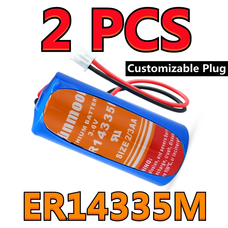 2 шт. Оригинальный Новый SUNMOON ER14335M 14335 2/3AA Размер 3 6 В счетчик воды PLC батарея