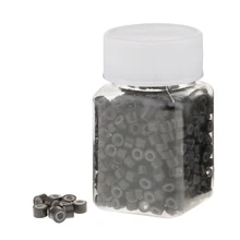 Лот из 500 шт Силиконовые накладные петли для волос микро цветные кольца Бусины