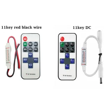 

DC12-24V LED Single color Controller Mini Dimmer 11keys IR Remoter RF Wireless Remoter Control for LED Strip SMD5050 3528