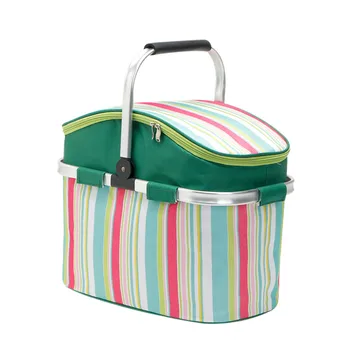 

Outdoor Picnic Basket Insulated Portable Folding Basket Thickening Tubas Water-proof Oxford Cloth Shopping Basket
