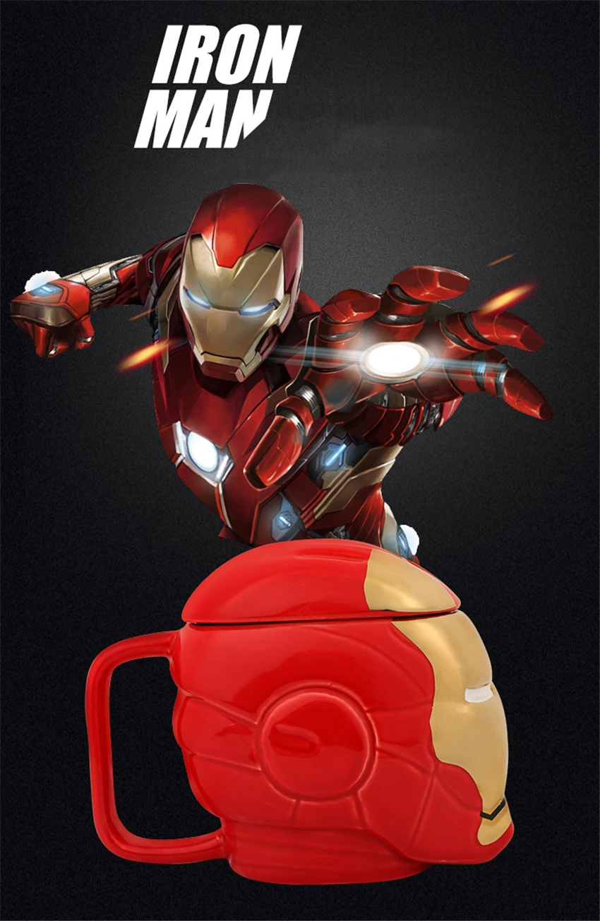 С героями комиксов Марвел, Кофе кружки Мстители Чай чашки и кружки «Бэтмен» и «Тор» Супермен Железный человек Халк», «Человек-паук»; Капитан Америка Керамика Mark напиток