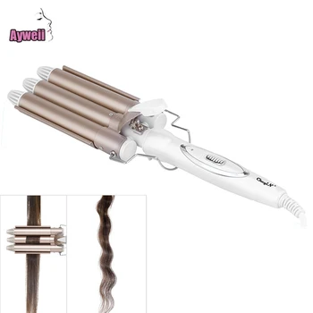 

Professional 110-220V Three tube Hair Curling Iron Ceramic Triple Barrel Hair Curler Hair Waver Styling Tools Hair Styler Tool