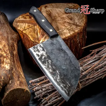 

Hand-forged high-carbon composite steel Chinese kitchen knife professional kitchen chef's knife vegetable meat cutting tool