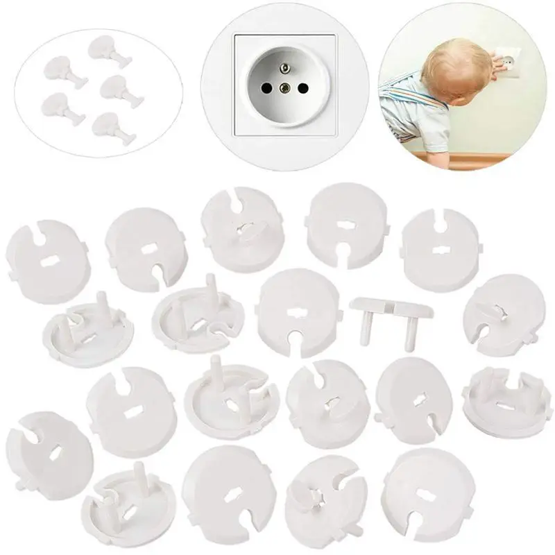 

30 Pcs (25 Caches + 5 Keys) Caches Sockets For Child Safety Current With Caches Sockets With Rotating Mechanism