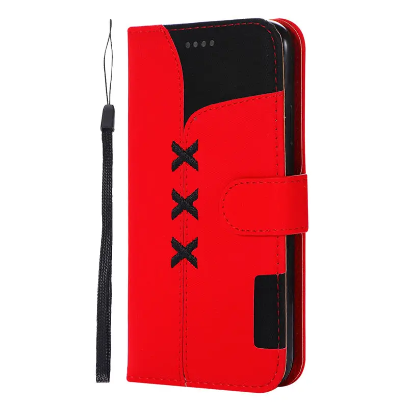 Роскошный чехол-бумажник с откидной крышкой для iPhone 7 8 Plus XR X XS Max 6s чехол для iPhone 7 Case Capa Fundas - Цвет: red