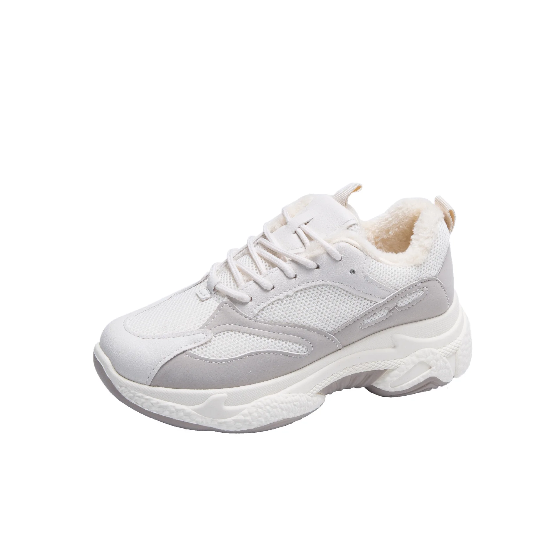 white shoes with thick soles