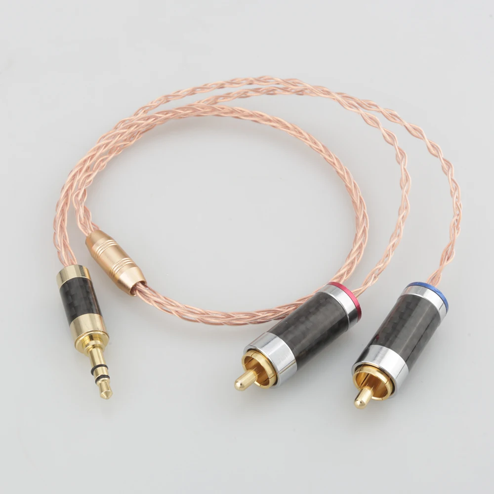 

HIFI 0,5 м, 1 м, 1,5 м, 2 м, 3 м, 5 м 3,5 мм на 2 RCA аудиокабель 3,5 мм штекер на 2 Rca штекер стерео кабель для MP3 DVD усилителя