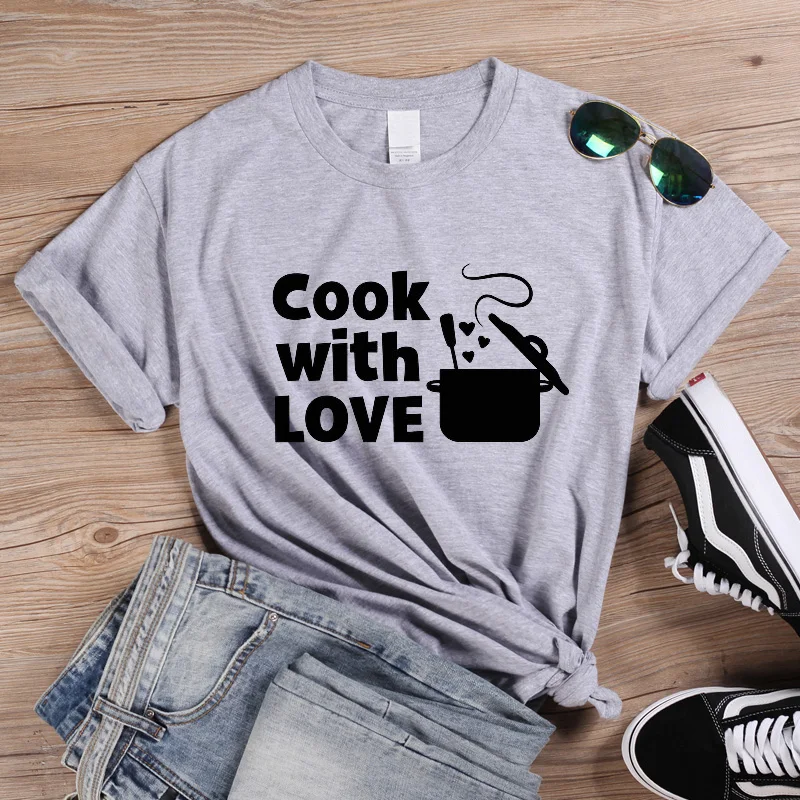 ONSEME Cook футболка с любовным письмом и принтом женская уличная футболка с круглым вырезом Эстетическая одежда топы с короткими рукавами для жены Q-909