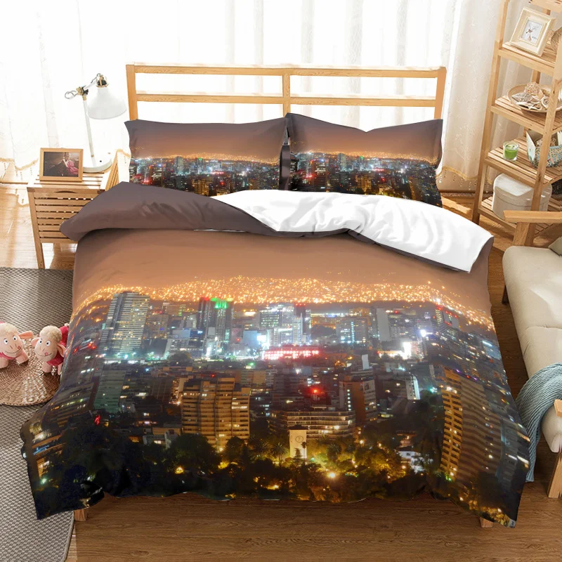 Yi CHU xin World city постельные принадлежности набор пододеяльников королевского размера набор постельного белья из микрофибры - Цвет: D