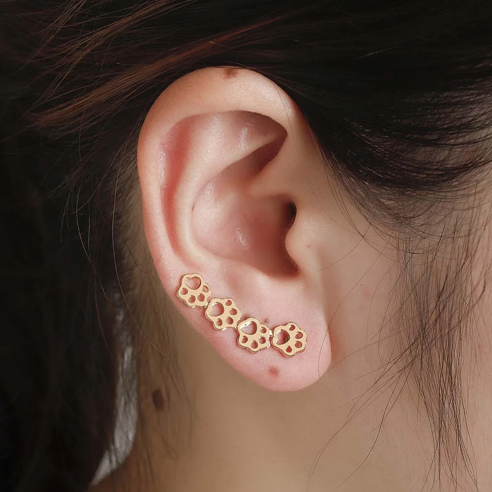 Серьги гвоздики Kinitial для женщин и девушек модные ювелирные украшения с