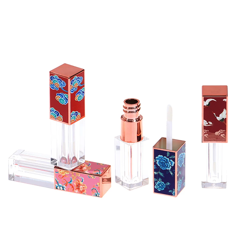 

2PCS/5PCS 3.5ml Square Lip Glaze Empty Lip Gloss Tubes With 3D Cap Picture Tube Packing Container DIY Lip Balm Bottle