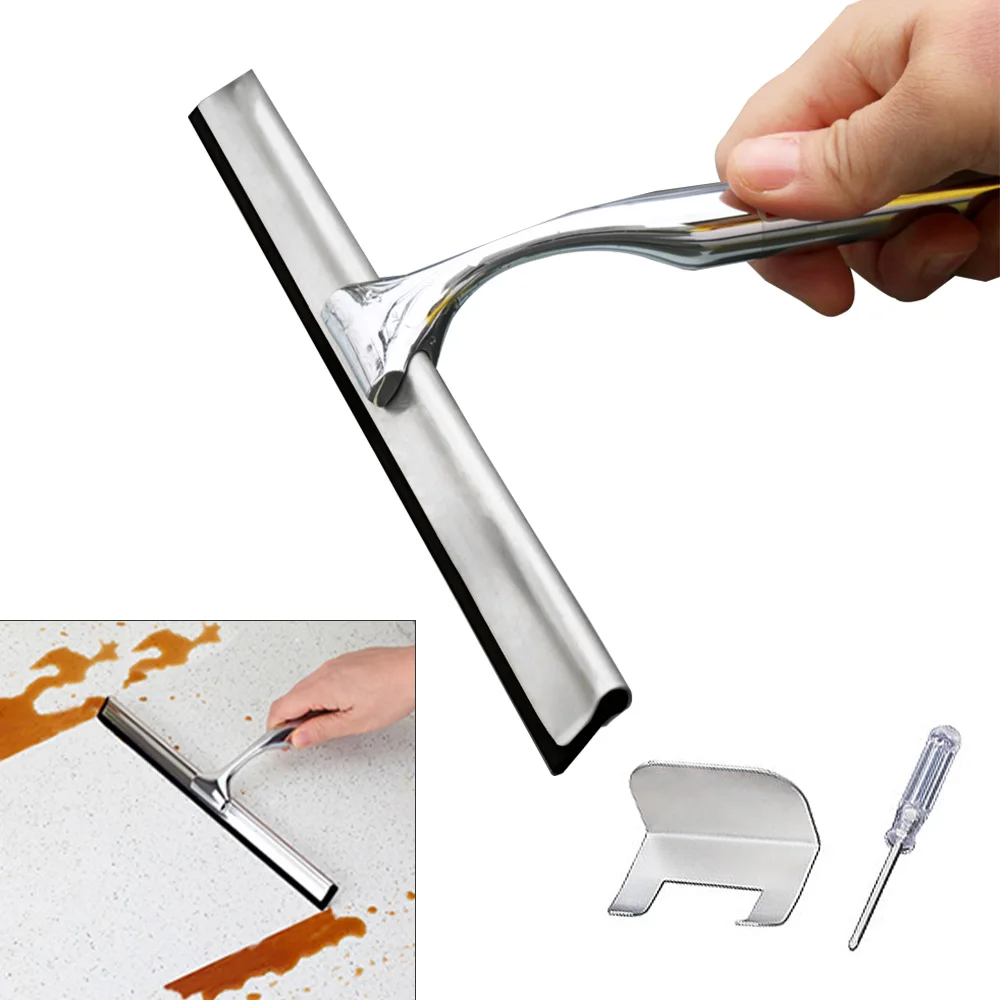 Shower Squeegee Window Squeegee Glass Wiper Scraper Cleaner With Hook
