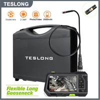 TESLONG NTS500 5.0" LCD Industrial Endoscope Camera Snake Tube 1080P 5.5mm Dual Lens Car Pipe Digital Inspection Borescope 1