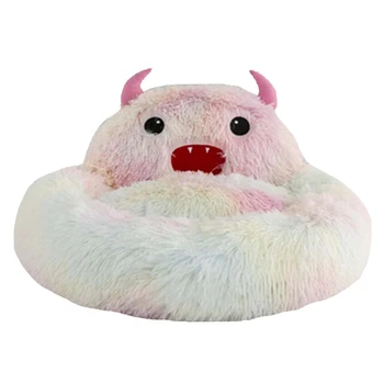

Plush Monsters Shape Pet Sleeping Bed Warm Winter Cat Nest Mat Washable Kennel 27RF
