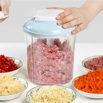 

Household 1800ml Meat Vegetable Grinder Cutter Kitchen Manual Fruit Twist Shredder Chopper Hand-cutting Garlic Slice Food Gadget