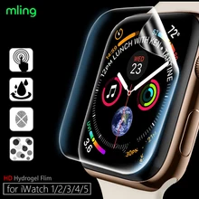Не прозрачная защитная пленка с полным покрытием для iWatch 4/5 40 мм 44 мм Защитная пленка для экрана для Apple Watch 3 2 1 38 мм 42 мм