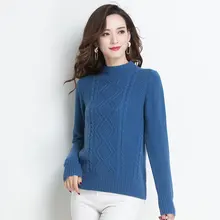 ##Special Price Woman Cashmere Sweater Winter Autumn Warm Woolen Knitting Pullover Women Plain Blue Pink Camel Wool Textured Retro Knitwear 2019 ##Special Price Woman Cashmere Sweater Winter Autumn Warm Woolen Knitting Pullover Women Plain Blue Pink Camel Wool Textured Retro Knitwear 2019