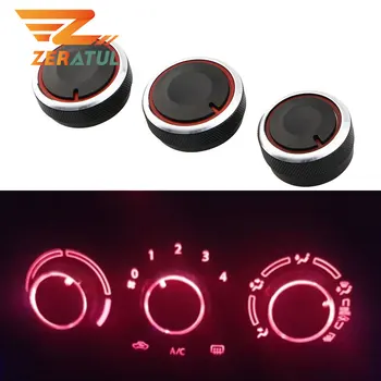 

Zeratul for Hyundai Elantra Verna Heat Control Switch Knob 3Pcs Aluminum Alloy Air Conditioning AC Knobs Accessories
