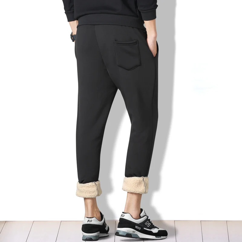 Мужские теплые брюки для бега, Осень-зима, утолщенные флисовые облегающие спортивные штаны, повседневные мужские брюки, уличные спортивные брюки-карандаш