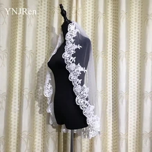

Ivory Bridal Veils Lace Applique Edge 80CM Wedding Veils Bridal Accessories Chapel With Comb