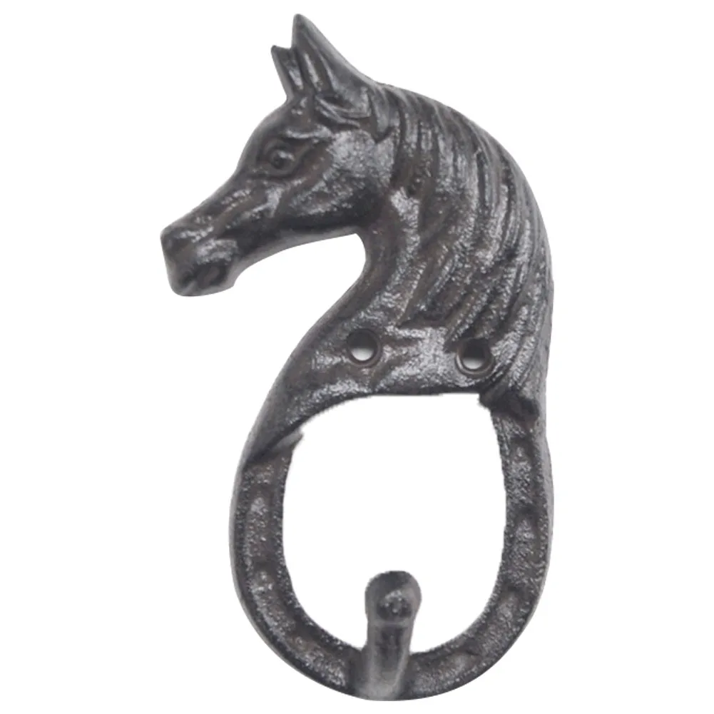 

Keys Space Saving Horse Head Coat Hat Towel Rack Hanging Cast Iron Home Rustic Scarf Bedroom Wall Hook Decorative Living Room