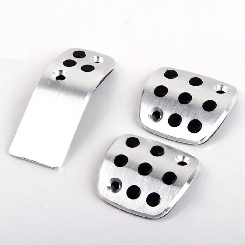 3Pcs Non-Slip Car Aluminium Alloy + Rubber Accelerator Pedal Decorative Cover Set for Peugeot 206 MT LHD Styling Accessories | Автомобили